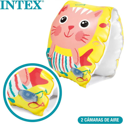 INTEX Kids Arm Bands – Inflatable Swim Floaties for Kids Ages 3–5 (Dual Air Chambers, Compact & Safe) - Damoo