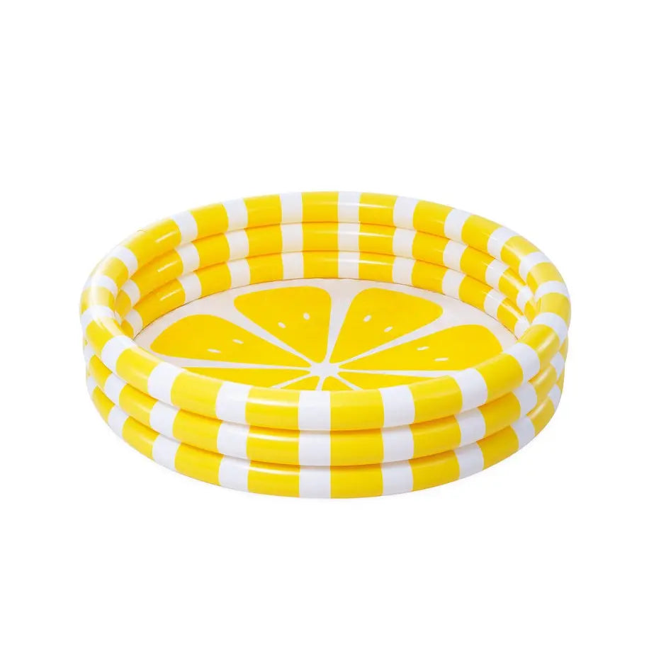 Intex Lemon Kiddie Pool – 147cm x 33cm Inflatable Backyard Pool with 330L Capacity, Ages 2+ - Damoo