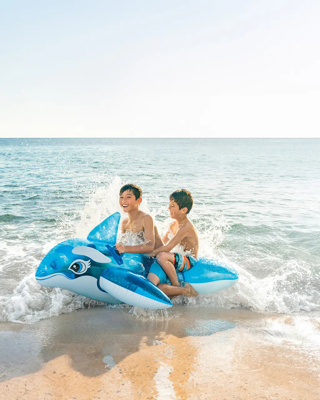 Intex Lil' Whale Ride-On Inflatable Pool Float – Fun Whale Pool Toy with Grab Handles for Kids – Ages 3+ - Damoo