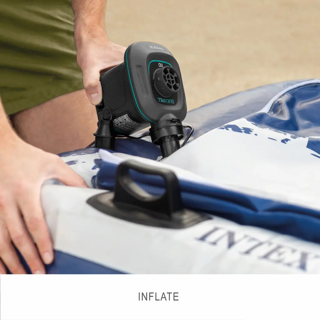 INTEX Quick-Fill AC Electric Air Pump – 650L/min High-Volume Inflator/Deflator with 3 Nozzles, Indoor Use, 220–240V, Fast Air Flow for Mattresses, Floats & Inflatables - Damoo
