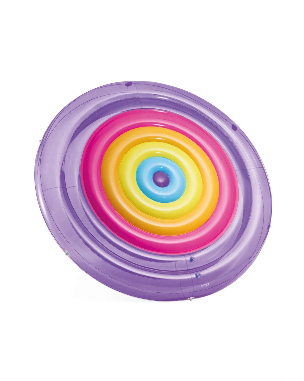 Intex Rainbow Fiesta Inflatable Pool Island – Giant 2-Person Float with Grab Rope & Dual Air Chambers – Vibrant Lounge Float for Pool Parties & Lake Days - Damoo