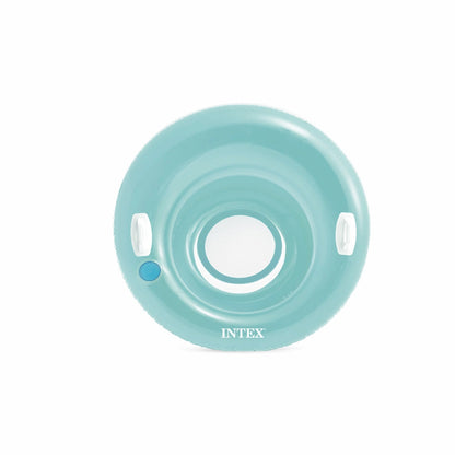 Intex Sit 'N Lounge™ Inflatable Pool Float – 47" Round Float with Cup Holder, Handles & Repair Patch – Pink or Blue - Damoo