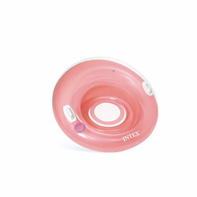 Intex Sit 'N Lounge™ Inflatable Pool Float – 47" Round Float with Cup Holder, Handles & Repair Patch – Pink or Blue - Damoo