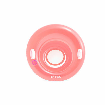 Intex Sit 'N Lounge™ Inflatable Pool Float – 47" Round Float with Cup Holder, Handles & Repair Patch – Pink or Blue - Damoo