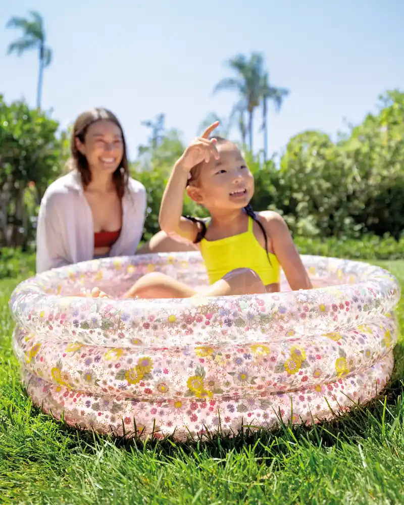 INTEX Sweet Blossom Baby Pool – Inflatable Kiddie Pool with Soft Floor (56L Capacity) - Damoo