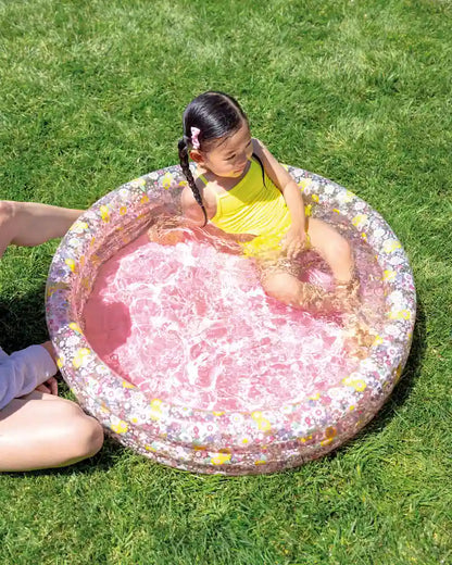 INTEX Sweet Blossom Baby Pool – Inflatable Kiddie Pool with Soft Floor (56L Capacity) - Damoo
