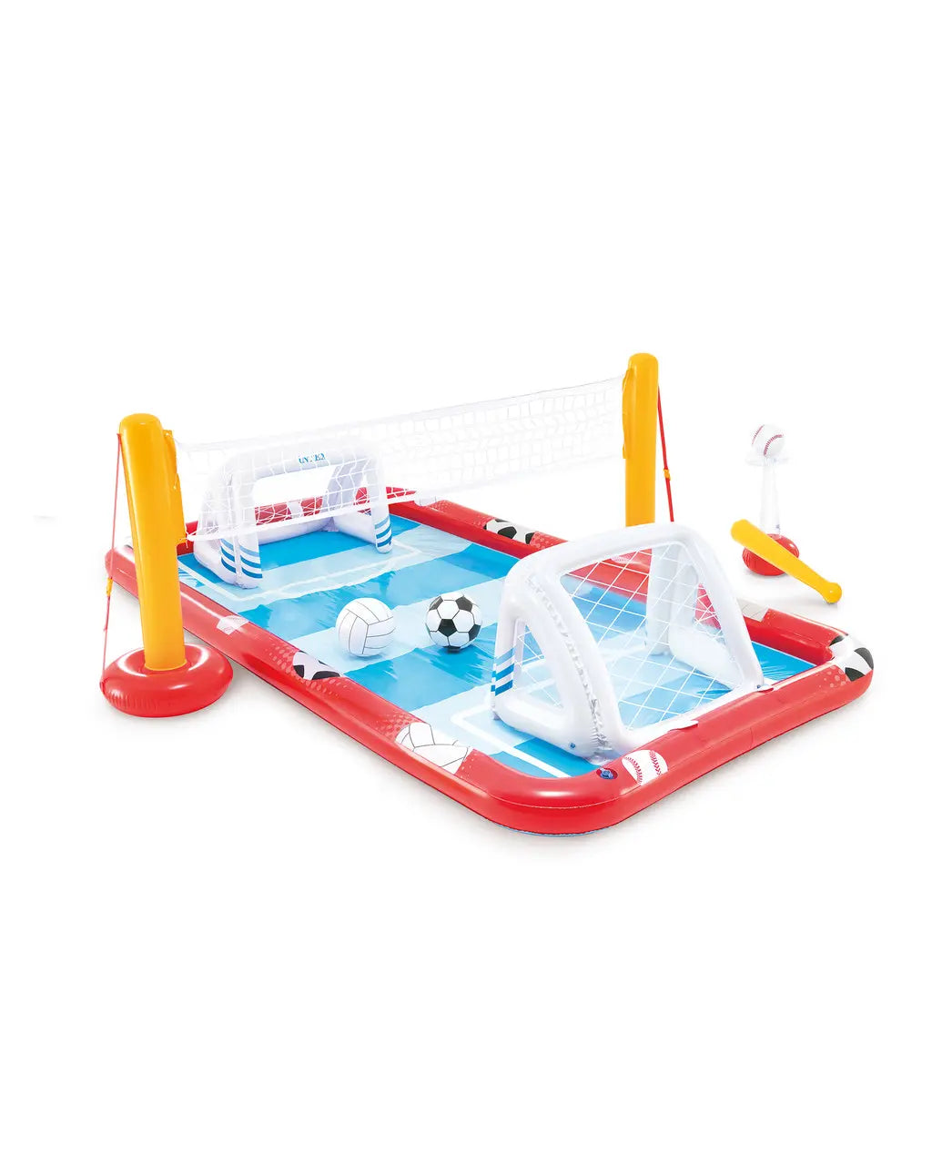 Intex THE SPORT SET Inflatable Action Sports Play Center – 325cm x 267cm x 102cm with Soccer, Volleyball & Baseball, Ages 3+ - Damoo