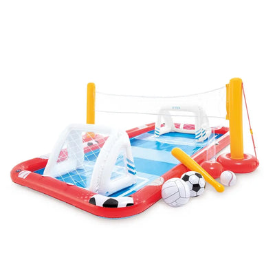 Intex THE SPORT SET Inflatable Action Sports Play Center – 325cm x 267cm x 102cm with Soccer, Volleyball & Baseball, Ages 3+ - Damoo