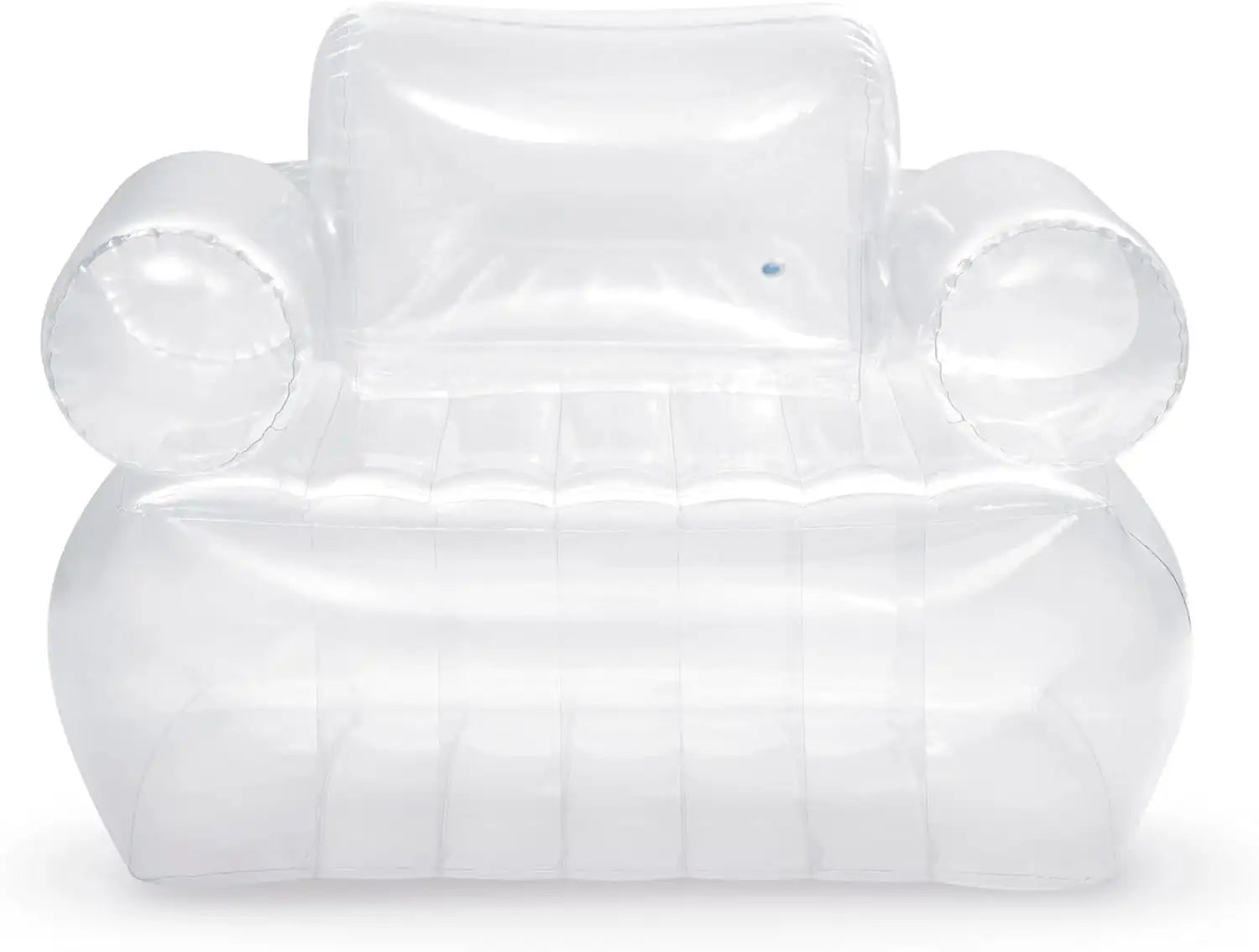 INTEX Transparent Inflatable Armchair – Air Lounge Chair with Armrests, Durable PVC Build, Compact & Portable, 109×107×79cm - Damoo