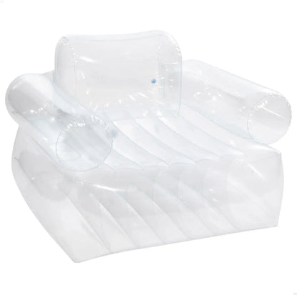 INTEX Transparent Inflatable Armchair – Air Lounge Chair with Armrests, Durable PVC Build, Compact & Portable, 109×107×79cm - Damoo