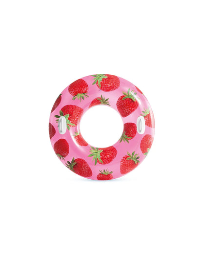 Intex Tropical Fruit Inflatable Swim Tubes – Assorted Pool Floats with Handles – 107 cm for Ages 9+ - Damoo
