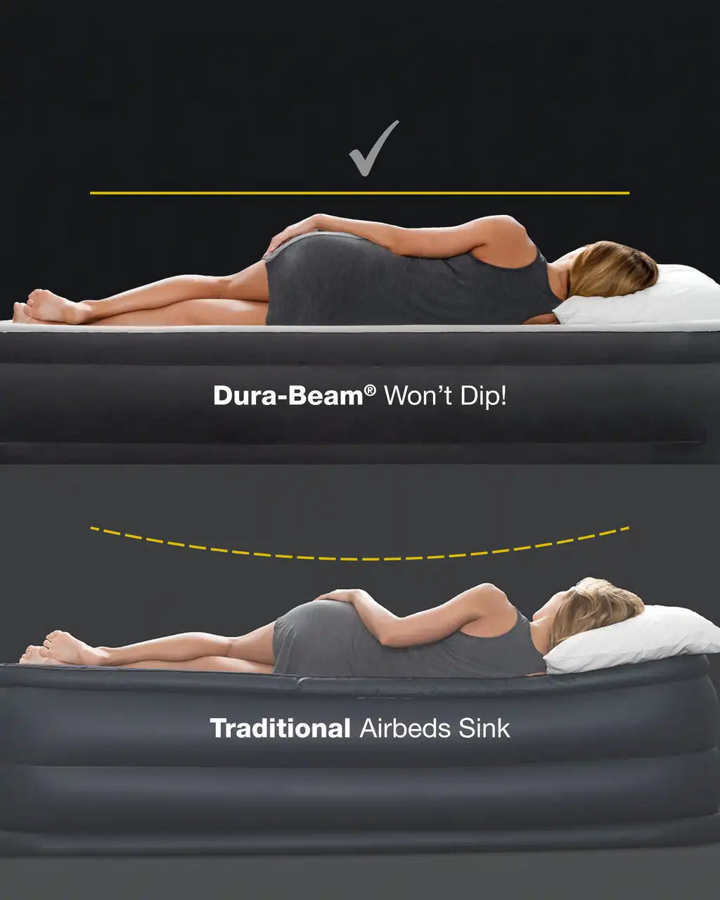 INTEX Twin Dura-Beam Air Mattress – Midnight Green | Inflatable Camping Bed with Velvet Top, Puncture-Resistant PVC, 191x97x25cm - Damoo