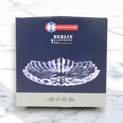 Isfahan 881 Berlin Tempered Glass Plate, 1 Piece - Elegant, Durable & Minimalist Glassware for Everyday Dining & Special Occasions - Damoo