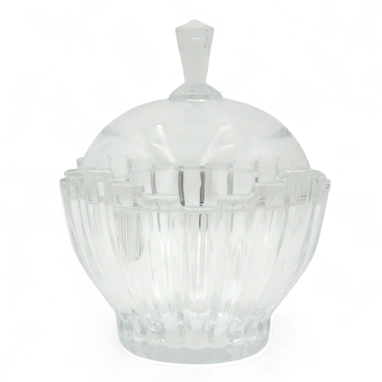 Isfahan Berlin Glass Candy Jar – 1.1L Decorative Lidded Glass Dish for Sweets, Nuts & Tabletop Décor | Elegant Gift Piece - Damoo