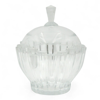 Isfahan Berlin Glass Candy Jar – 1.1L Decorative Lidded Glass Dish for Sweets, Nuts & Tabletop Décor | Elegant Gift Piece - Damoo