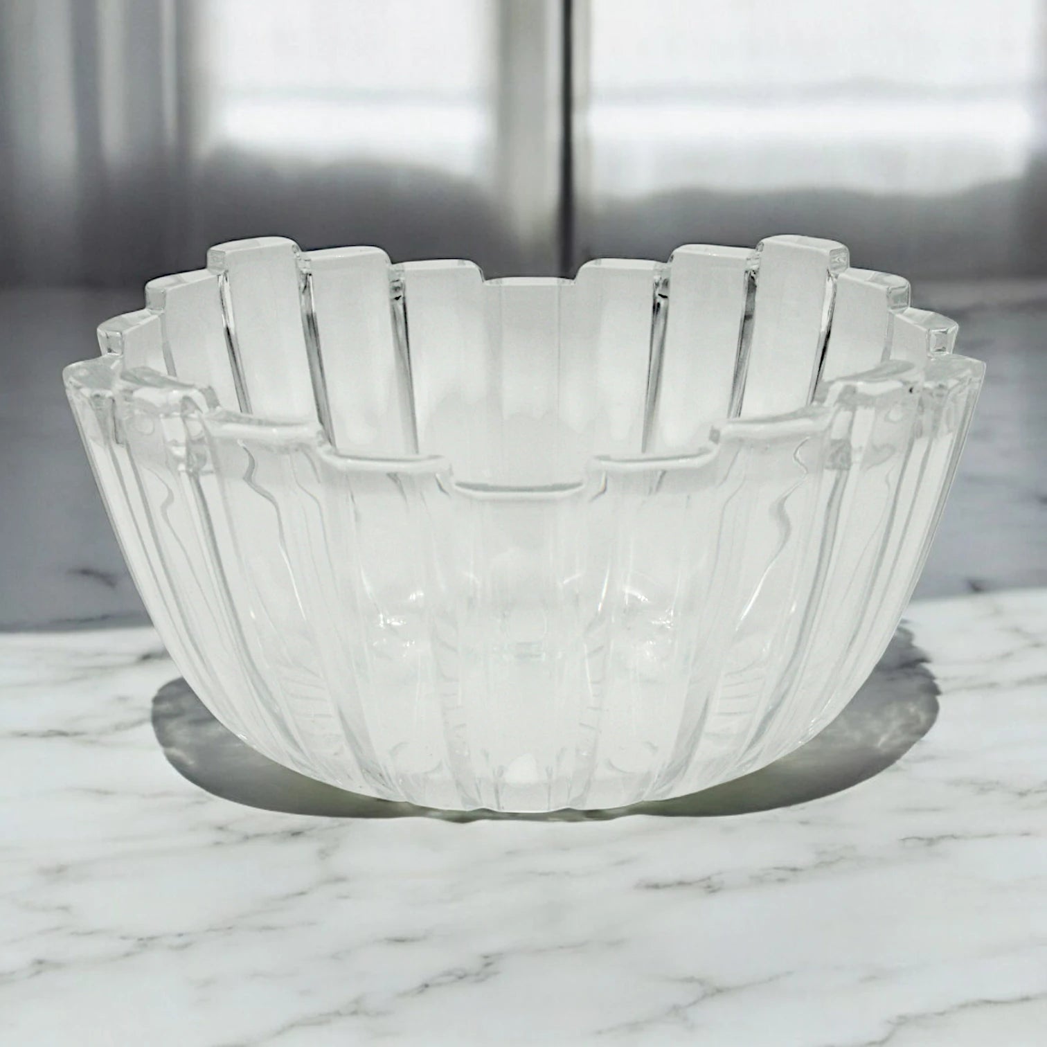 Isfahan Berlin Large Glass Bowl 981 - 1 Piece - Tempered Glass Multipurpose Serving Bowl - Elegant, Durable & Food-Safe Tableware for Home, Buffet & Events - Damoo