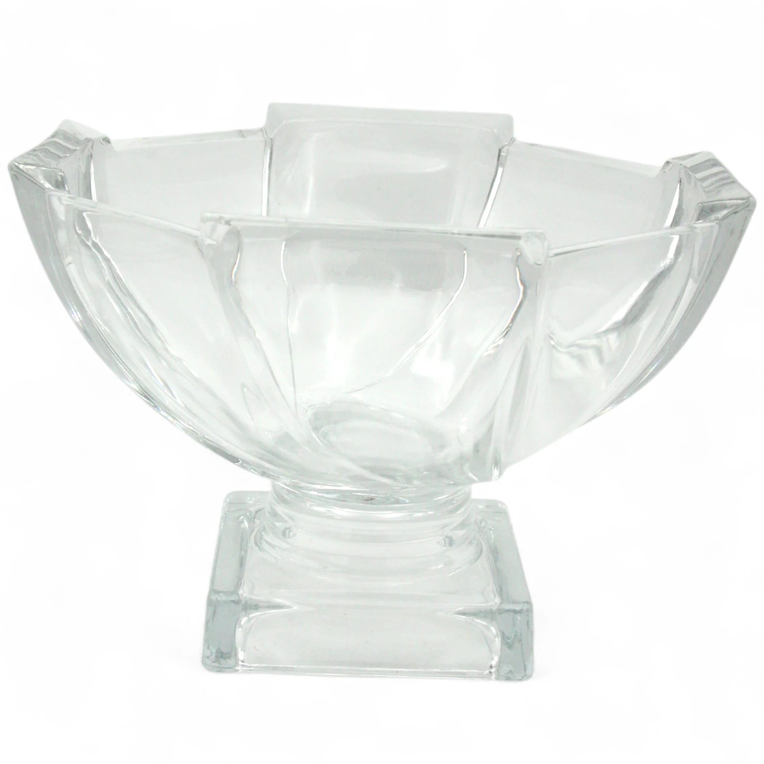Isfahan Square Large Bowl on Foot – 2 L | Elegant Pedestal Serving Bowl |  Premium Display Bowl for Fruit, Salad & Snacks | 191 - Damoo