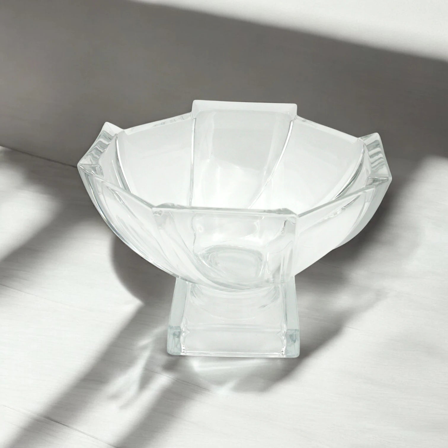 Isfahan Square Large Bowl on Foot – 2 L | Elegant Pedestal Serving Bowl |  Premium Display Bowl for Fruit, Salad & Snacks | 191 - Damoo