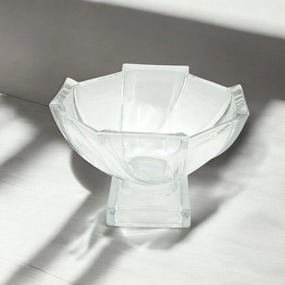Isfahan Square Large Bowl on Foot – 2 L | Elegant Pedestal Serving Bowl |  Premium Display Bowl for Fruit, Salad & Snacks | 191 - Damoo