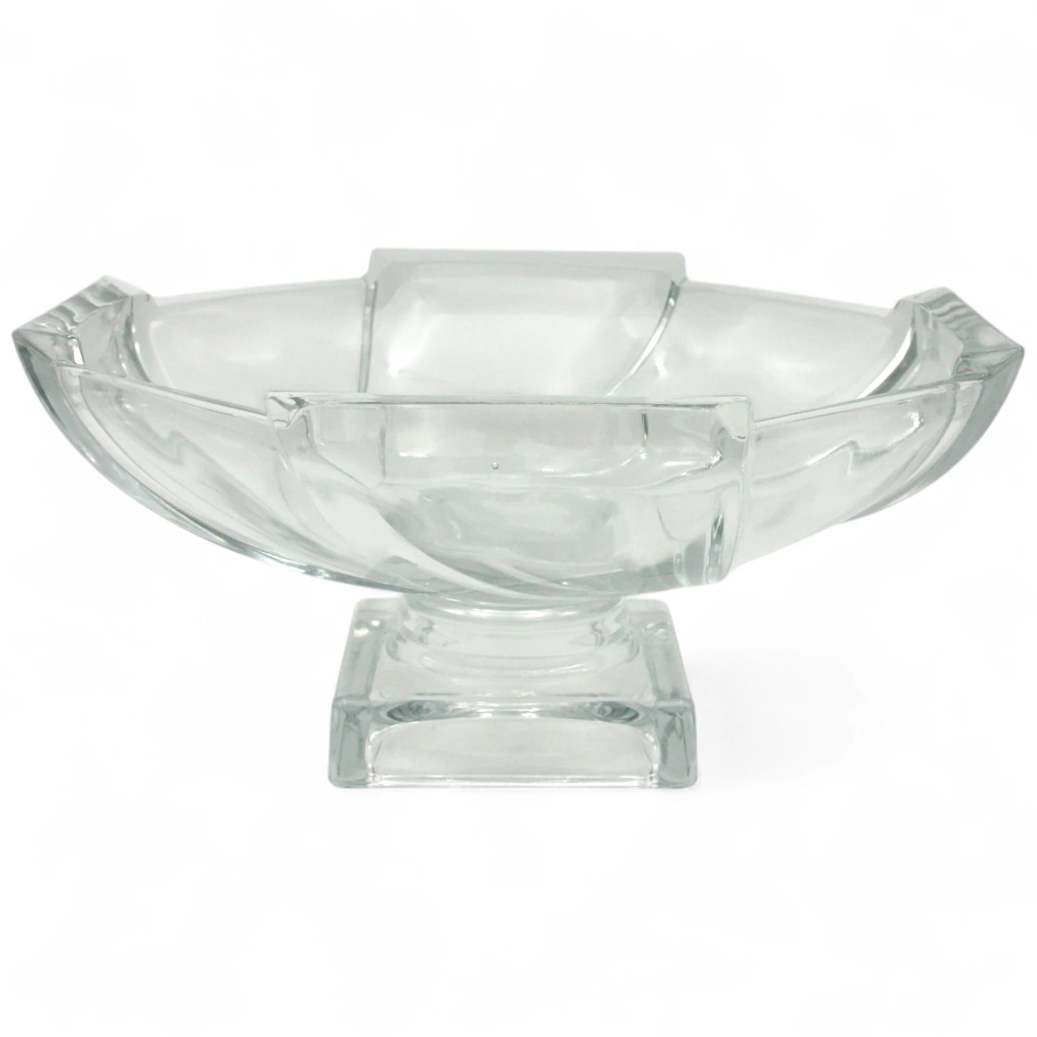Isfahan Square Large Pedestal Serving Bowl on Foot – 2 L Capacity | Premium Decorative Display Bowl for Salad, Fruits, Snacks & Desserts | Elegant Centerpiece Bowl  | Durable & Stylish Design | 192 - Damoo