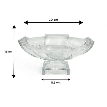 Isfahan Square Large Pedestal Serving Bowl on Foot – 2 L Capacity | Premium Decorative Display Bowl for Salad, Fruits, Snacks & Desserts | Elegant Centerpiece Bowl  | Durable & Stylish Design | 192 - Damoo