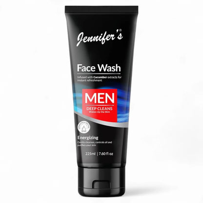Jennifer’s Face Wash for Men – 225ML | Deep Cleansing with Cucumber Extract | Energizing Formula for Oil Control & Refreshment | All Skin Types - Damoo