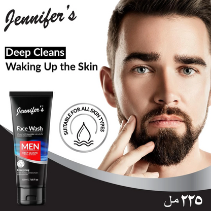 Jennifer’s Face Wash for Men – 225ML | Deep Cleansing with Cucumber Extract | Energizing Formula for Oil Control & Refreshment | All Skin Types - Damoo