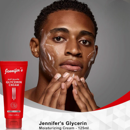 Jennifer's Glycerin Cream Sensitive 125ML – Fast-Absorbing, Non-Greasy Moisturizer for Sensitive Skin - Daily Hydration for All Ages - Lightweight Travel-Friendly Formula - Damoo