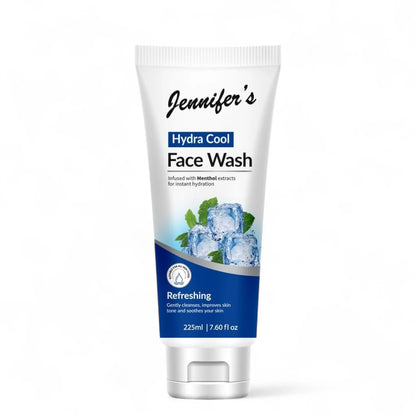 Jennifer’s Hydra Cool Mint Face Wash – 225ML | Instant Hydration with Menthol Extracts | Refreshing Cleanser for All Skin Types - Damoo