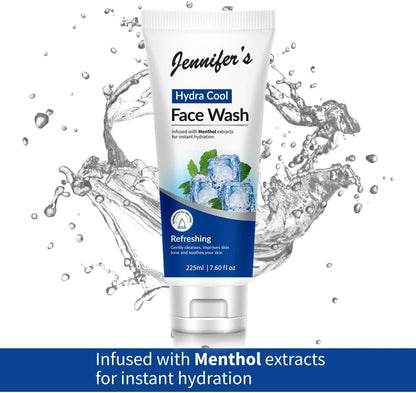 Jennifer’s Hydra Cool Mint Face Wash – 225ML | Instant Hydration with Menthol Extracts | Refreshing Cleanser for All Skin Types - Damoo