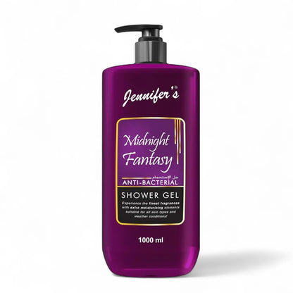Jennifer's Midnight Fantasy Anti-Bacterial Shower Gel 1L | Extra Moisturizing Body Wash for All Skin Types | Long-Lasting Hydration & Germ Protection | Fresh Scent | All-Weather Skincare** - Damoo