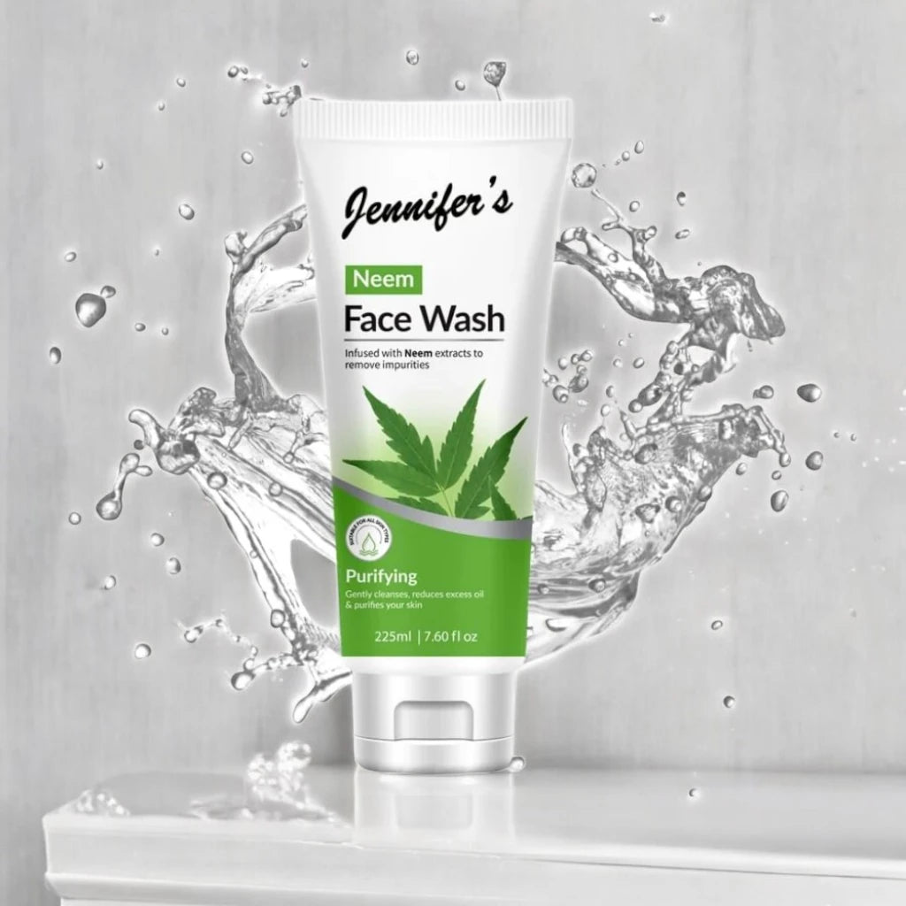 Jennifer’s Neem Face Wash 225ml – Purifying Formula for Oily & Acne-Prone Skin | Deep Cleanse, Oil Control & Clear Complexion - Damoo