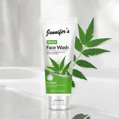 Jennifer’s Neem Face Wash 225ml – Purifying Formula for Oily & Acne-Prone Skin | Deep Cleanse, Oil Control & Clear Complexion - Damoo