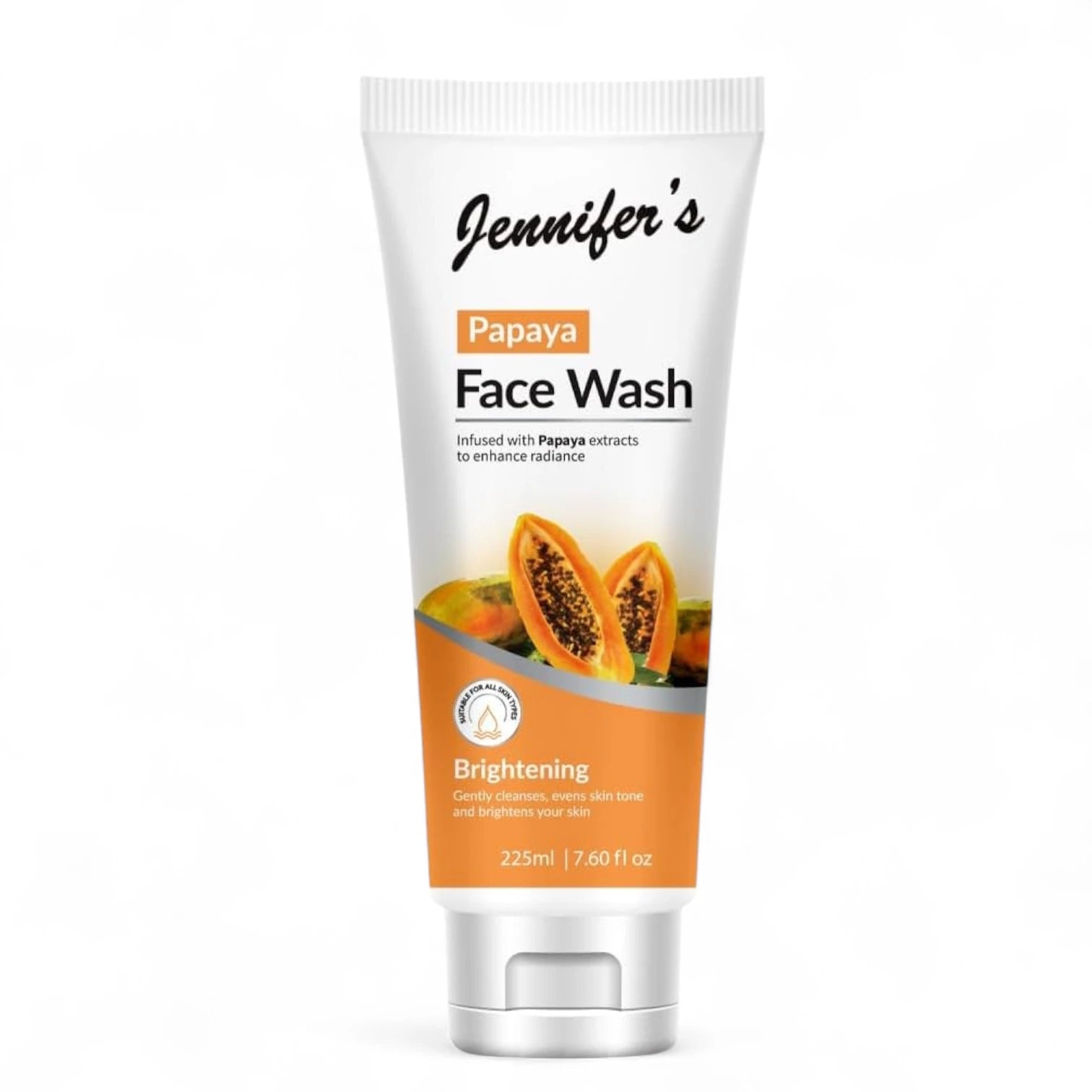 Jennifer's Papaya Face Wash – 225ml | Brightening Cleanser with Natural Papaya Extract | Gently Exfoliates, Evens Skin Tone & Revives Dull Skin | For All Skin Types - Damoo