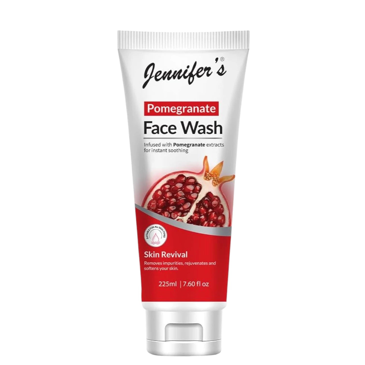 Jennifer’s Pomegranate Face Wash – 225ML | Deep Cleansing, Hydrating & Skin-Reviving for All Skin Types - Damoo
