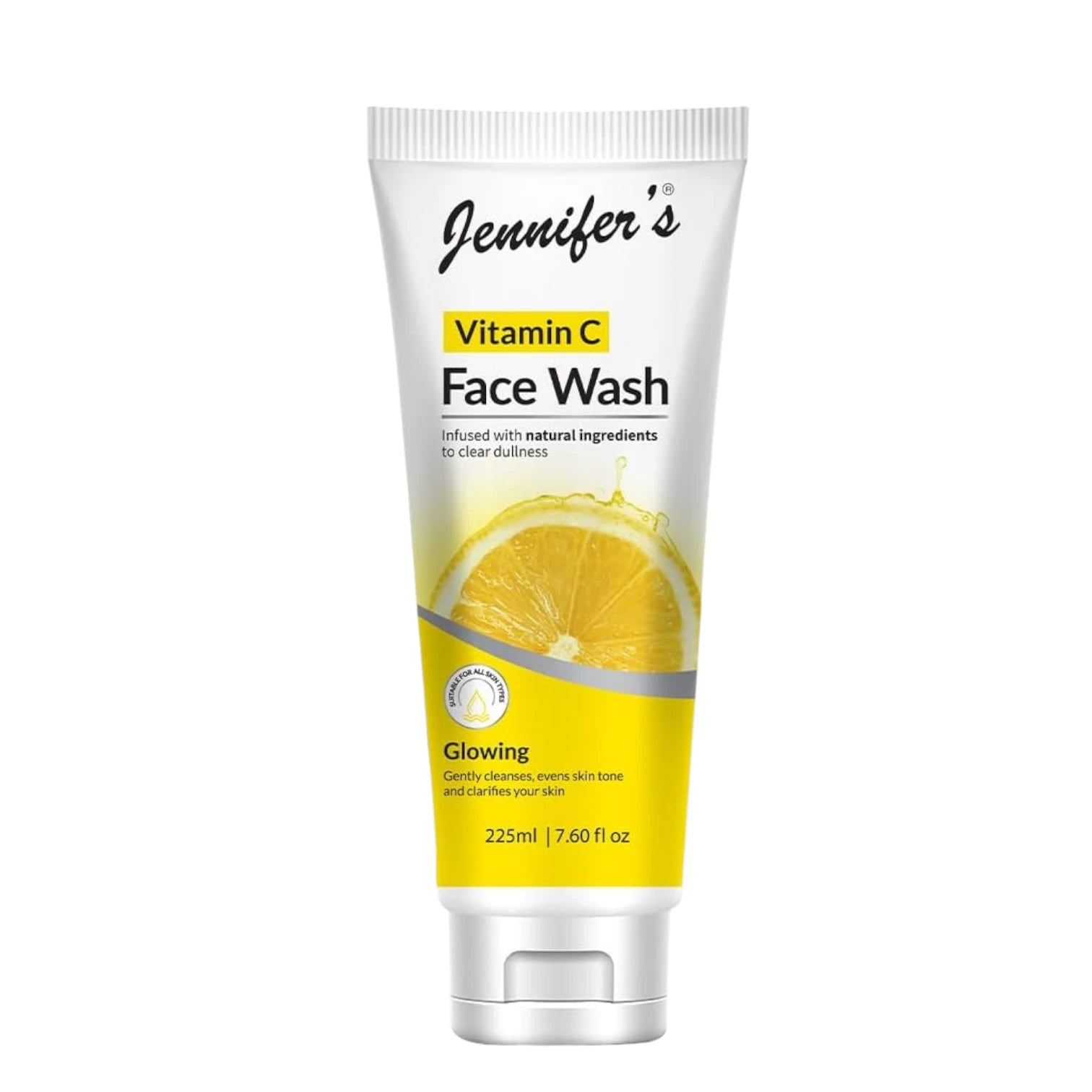 Jennifer’s Vitamin C Lemon Face Wash – 225ML | Brightening Gel Cleanser for Glowing Skin & Even Tone | Natural Ingredients | All Skin Types - Damoo