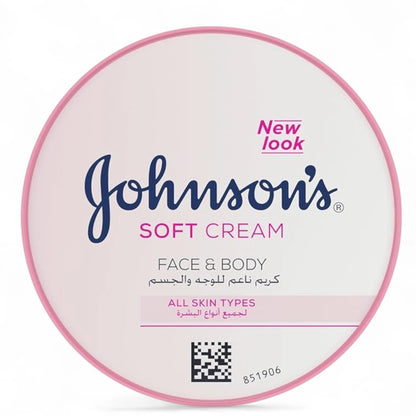 Johnson’s 24 Hour Moisture Soft Cream with Shea Butter + Ayur Soap | Deep Hydration for Dry Skin | 200ml - Damoo