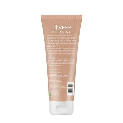 Jovees Apricot & Almond Facial Scrub – 100g | Exfoliating Cream for Dry Skin with Natural Oils - Damoo