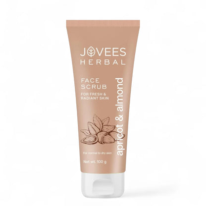 Jovees Apricot & Almond Facial Scrub – 100g | Exfoliating Cream for Dry Skin with Natural Oils - Damoo
