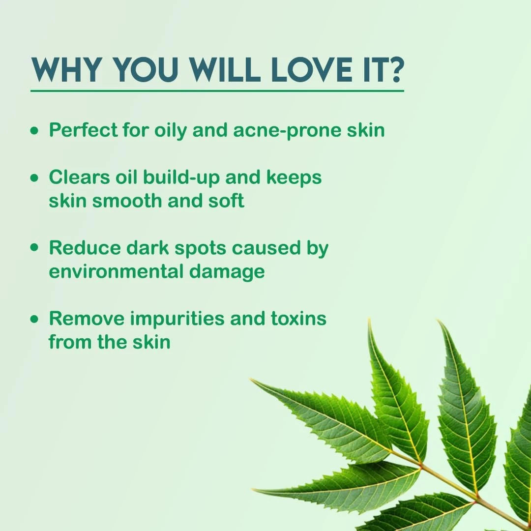 Jovees Herbal Neem Face Wash 120ml – Neem & Tea Tree Extracts | Fights Acne & Pimples | Deep Cleansing & Oil Control | For Men & Women | All Skin Types - Damoo