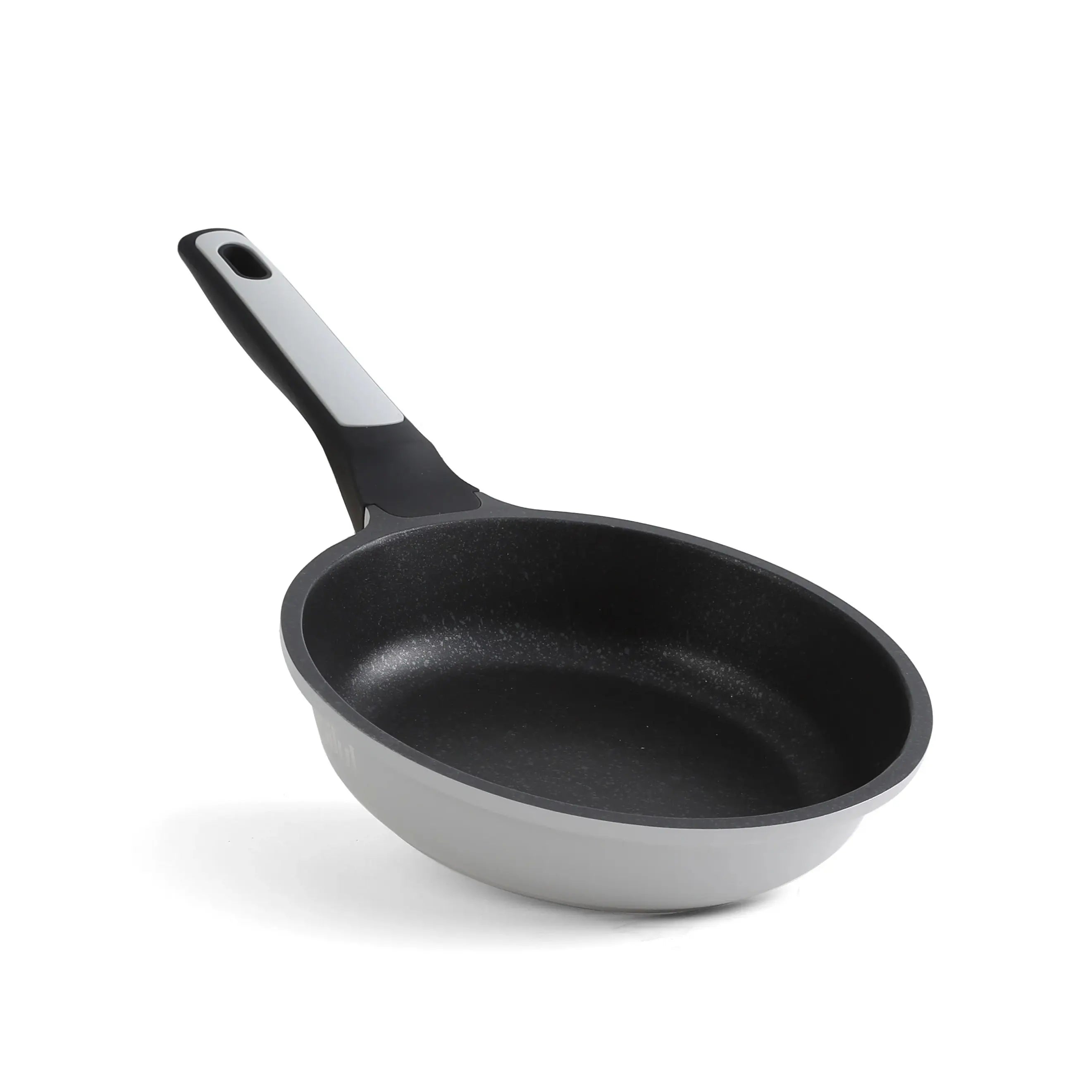 JULIA Elite-Lux Light Gray Frypan Without Lid – Granite Ultra Non-Stick Coating, Induction Base, Heat-Resistant Bakelite Handle, PTFE & PFOA-Free, Die-Cast Aluminum, Suitable for All Cooktops - Damoo
