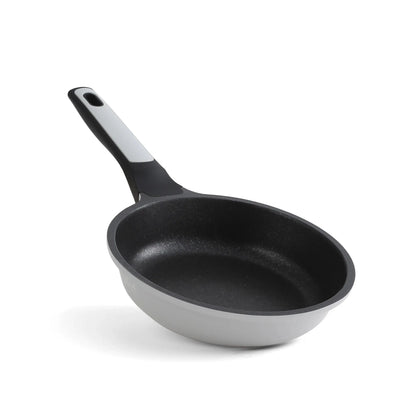 JULIA Elite-Lux Light Gray Frypan Without Lid – Granite Ultra Non-Stick Coating, Induction Base, Heat-Resistant Bakelite Handle, PTFE & PFOA-Free, Die-Cast Aluminum, Suitable for All Cooktops - Damoo