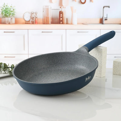 JULIA Elite-Uni Frypan Without Lid – Multi Layer Granite Ultra Non-Stick Coating, Induction Base, Heat-Resistant Bakelite Handle, PTFE & PFOA-Free, Die-Cast Aluminum, Suitable for All Cooktops - Damoo