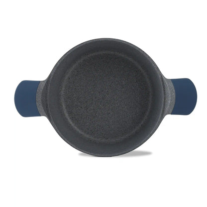 Julia Elite Uni Non-Stick Casserole with Silicone Lid – Premium Blue Marble Cookware – PTFE & PFOA Free – Induction Ready – Available in 20cm, 24cm, 28cm, 32cm - Damoo