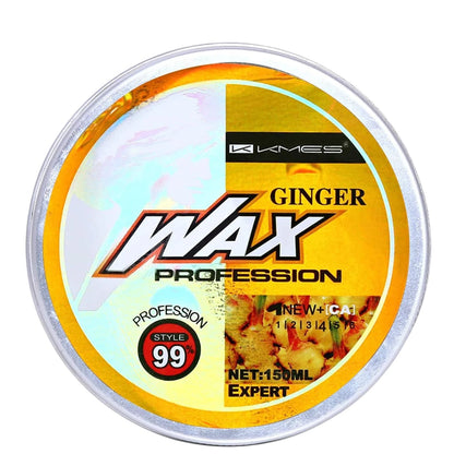 KMES Ginger Hair Wax – 150ml | Natural Hold & Shine for All Hair Types | Unisex Styling Wax Made in France - Damoo