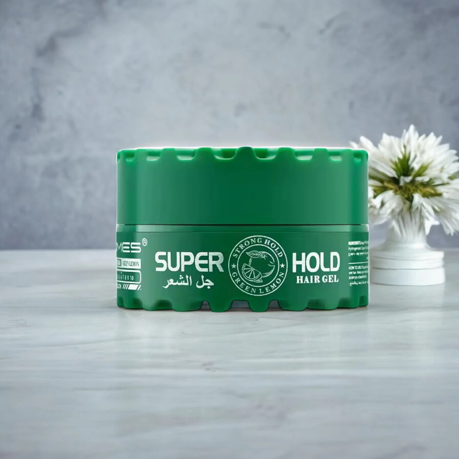 KMES Super Hold Hair Gel – Lime Scent – 150ml | Quick-Dry, Non-Sticky, 3D Styling for Hard, Curly, or Damaged Hair - Damoo