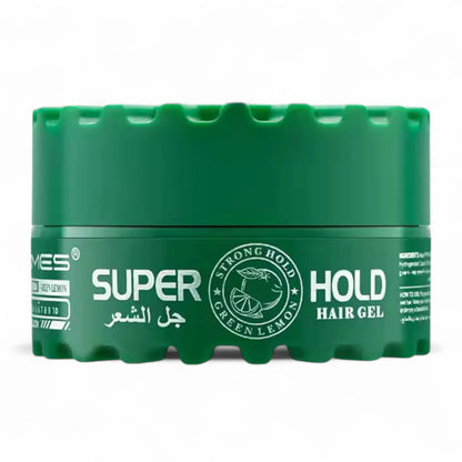 KMES Super Hold Hair Gel – Lime Scent – 150ml | Quick-Dry, Non-Sticky, 3D Styling for Hard, Curly, or Damaged Hair - Damoo