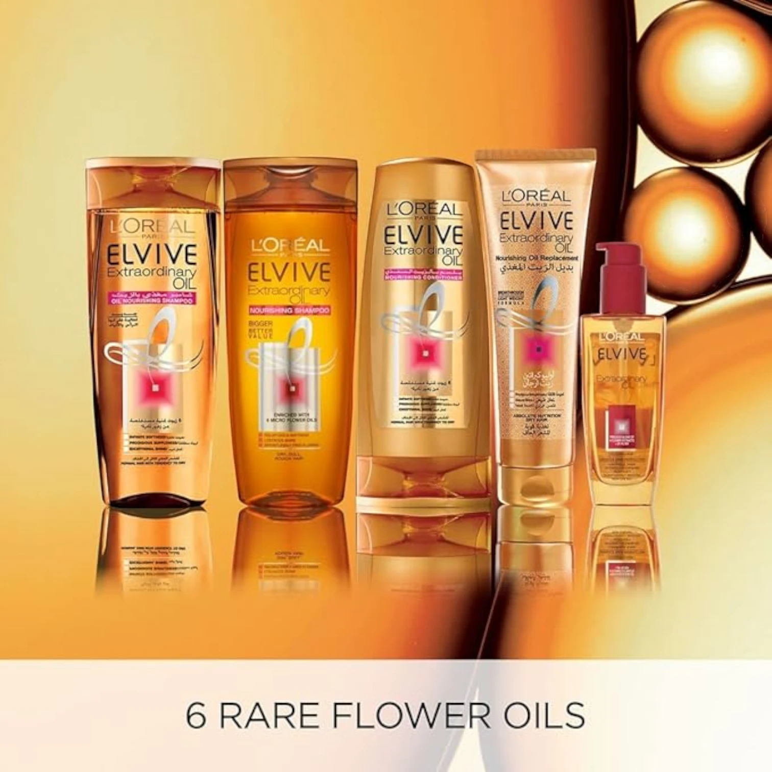 L’Oréal Paris Elvive Extraordinary Oil Smooth Shampoo for Dry & Frizzy Hair | Nourishing Oleo-Keratin & Argan Oil | Paraben-Free - Damoo