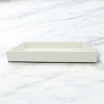 Leather Decorative Serving Tray – Multi-Use Organizer for Food, Perfume, Jewelry & Home Décor - Modern Farmhouse Style - Damoo