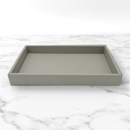 Leather Decorative Serving Tray – Multi-Use Organizer for Food, Perfume, Jewelry & Home Décor - Modern Farmhouse Style - Damoo